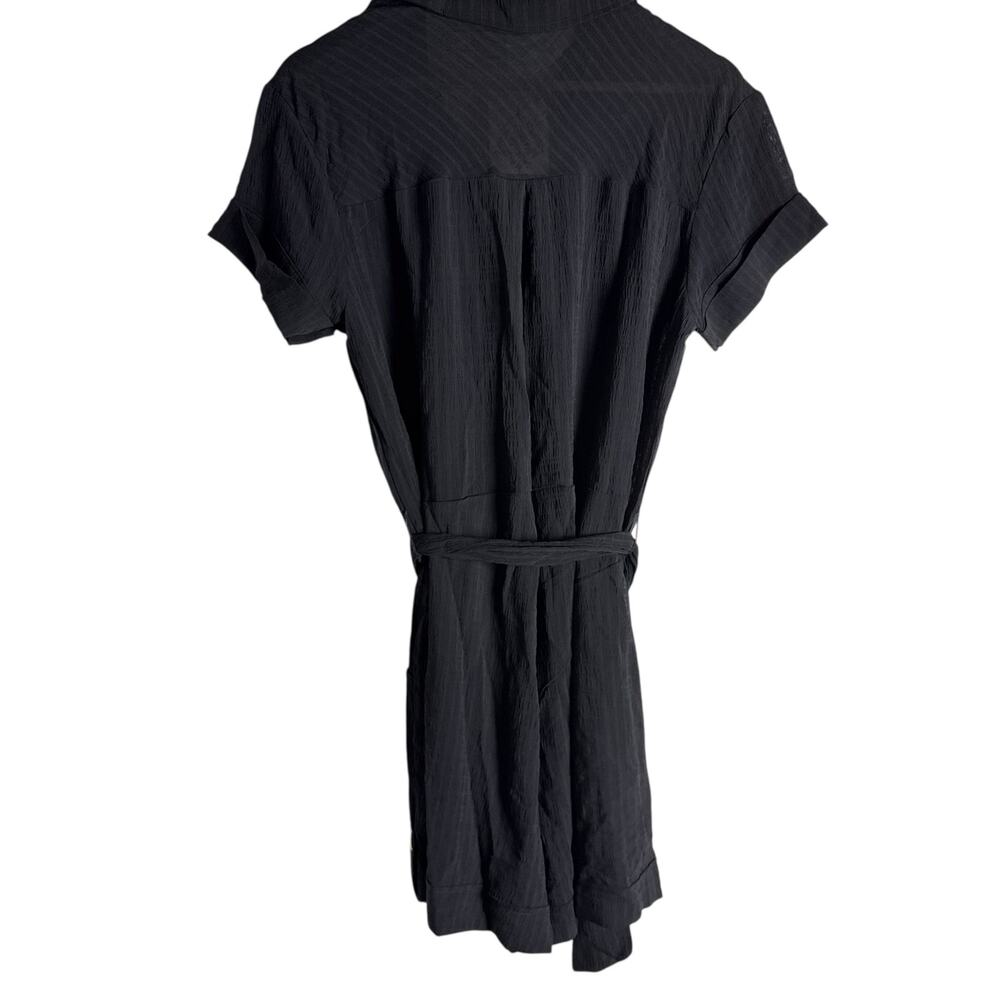 Becca Rebecca Virtue Cabana Sheer Black Belted Romper Beach Coverup Size Large - Picture 7 of 11
